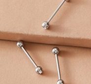 3pcs Simple Geometric Design Lip Stud