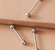 3pcs Simple Geometric Design Lip Stud