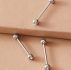 3pcs Simple Geometric Design Lip Stud