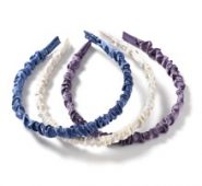 3pcs Solid Ruched Headband