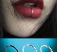 3pcs Stainless Steel Lip Ring