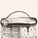 3pcs Striped Square Makeup Bag