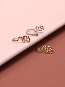 3pcs Structured Nose Ring