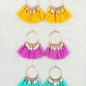 3pcs Tassel Design Drop Earrings