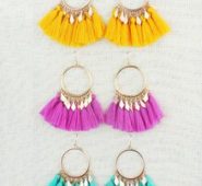 3pcs Tassel Design Drop Earrings