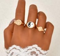 3pcs Yin & Yang Decor Ring