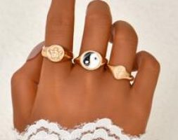 3pcs Yin & Yang Decor Ring