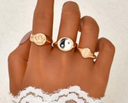 3pcs Yin & Yang Decor Ring