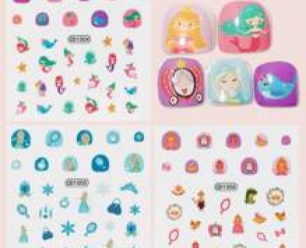 3sheets Kids Cartoon Graphic Nail Art Sticker