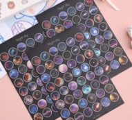 3sheets Starry Sky Pattern Sticker
