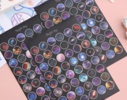 3sheets Starry Sky Pattern Sticker