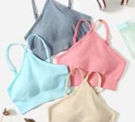 4 Pack Solid Seamless High Elastic Sports Bra