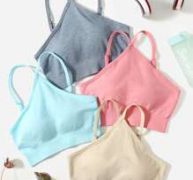 4 Pack Solid Seamless High Elastic Sports Bra