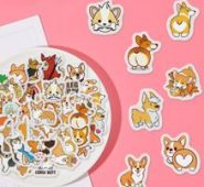 40pcs Cartoon Dog Print Sticker