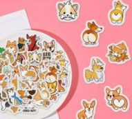 40pcs Cartoon Dog Print Sticker