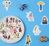 40pcs Cartoon Girl Print Sticker