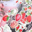 45pcs Strawberry Print Sticker