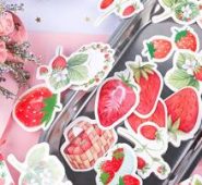45pcs Strawberry Print Sticker