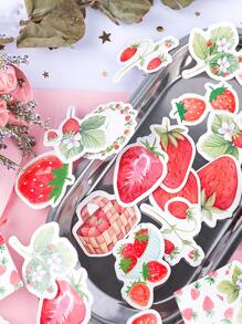 45pcs Strawberry Print Sticker