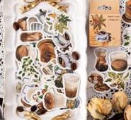 46pcs Coffee Pattern Sticker