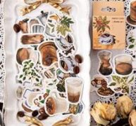 46pcs Coffee Pattern Sticker