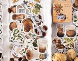 46pcs Coffee Pattern Sticker