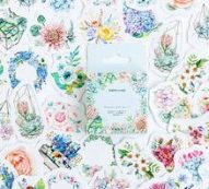 46pcs Flower Print Sticker