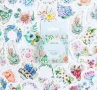 46pcs Flower Print Sticker