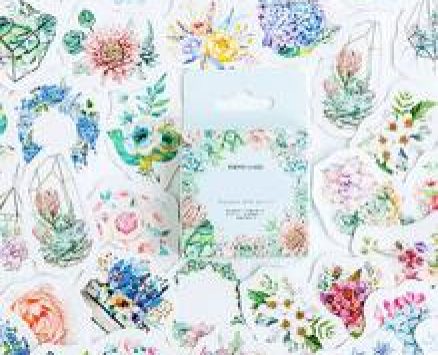 46pcs Flower Print Sticker