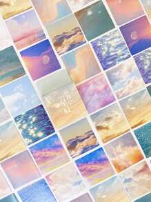 46pcs Landscape Print Sticker