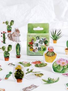 46pcs Plants Print Random Sticker