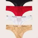 4pack Letter Tape Panty Set