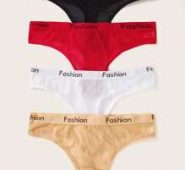 4pack Letter Tape Panty Set