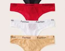 4pack Letter Tape Panty Set
