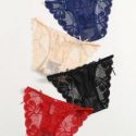 4pack Scallop Trim Floral Lace Panty Set