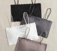 4pack Scallop Trim No Show Bra Set