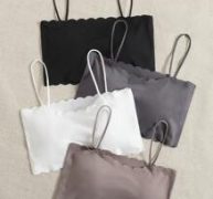 4pack Scallop Trim No Show Bra Set