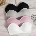 4pack Solid Rib Bandeau Bra Set