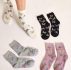 4pairs Butterfly Graphic Crew Socks