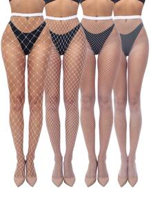 4pairs Fishnet Tights