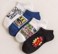 4pairs Guys Letter Graphic Ankle Socks