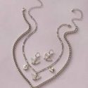 4pcs Angel Charm Necklace & Earrings