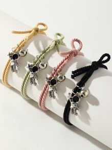 4pcs Astronaut Charm Hair Tie