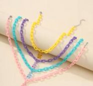 4pcs Bear Pendant Chain Necklace