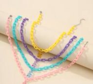 4pcs Bear Pendant Chain Necklace