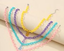 4pcs Bear Pendant Chain Necklace