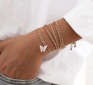 4pcs Butterfly Charm Bracelet