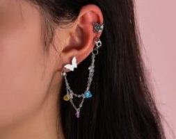 4pcs Butterfly Decor Earrings