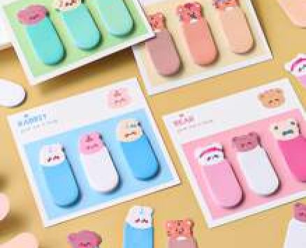 4pcs Cartoon Graphic Random Index Sticky Note