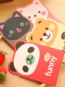 4pcs Cartoon Graphic Random Notepad